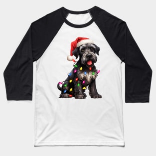 Christmas Giant Schnauzer Baseball T-Shirt